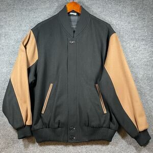 PierLuigi Della Spina Wool Cashmere Italian Made Jacket Men's M Black/Brown Zip